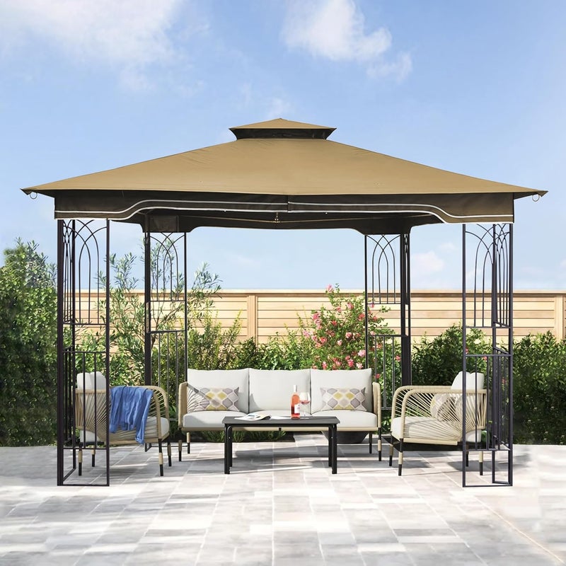 SCOCANOPY Replacement Gazebo Canopy for 10 x 12 Regency II Patio Gazebo Model L-GZ798PST,A101004104,A101004105 (Beige) - Image 2